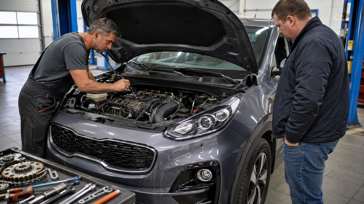 Діагностика стукоту ланцюга ГРМ Kia Sportage 2.0 CRDi