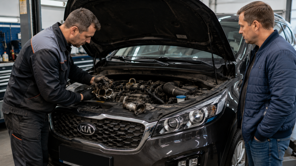 Kia Sorento 2.2 CRDi — симптоми засміченого EGR клапана